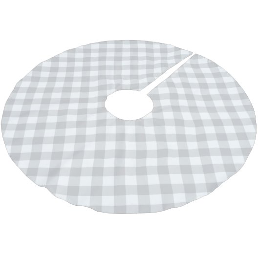 Gray Gingham Kerstboom Rok (Gekanteld)