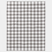 Gray Gingham Pattern Fleece Deken (Voorkant)