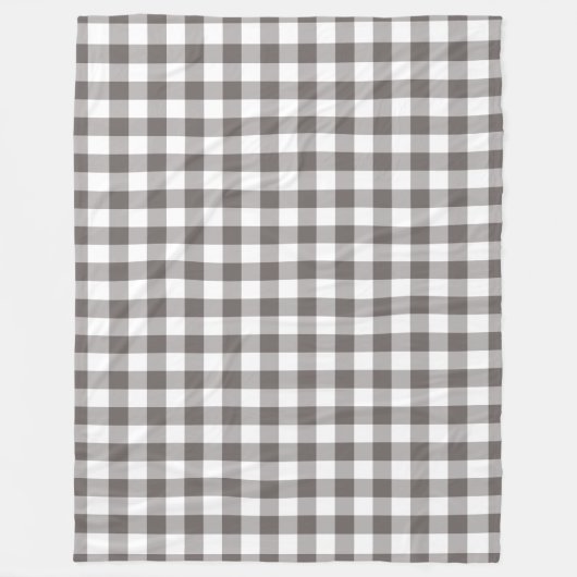 Gray Gingham Pattern Fleece Deken (Voorkant)