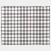 Gray Gingham Pattern Fleece Deken (Voorkant (Horizontaal))