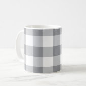 Gray Gingham Pattern Koffiemok (Voorkant links)