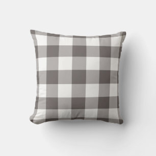 Gray Gingham Pattern Kussen