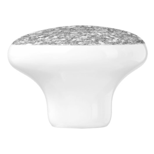 Gray Glitter Ceramic Knob. Keramische Knop (Zijkant)