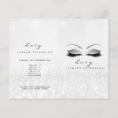 Gray Glitter Makeup Eye Lash Printers Logo Flyer (Voorkant)
