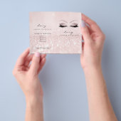 Gray Glitter Makeup Eye Lash Printers Logo Flyer (Hand)