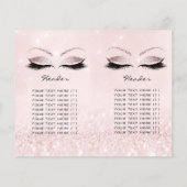 Gray Glitter Makeup Eye Lash Printers Logo Flyer (Achterkant)