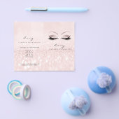 Gray Glitter Makeup Eye Lash Printers Logo Flyer (Enkel)