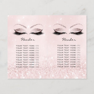 Gray Glitter Makeup Eye Lash Printers Logo Flyer