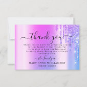 Gray Glitter Sparkly Funeral Food Hartelijk dank Bedankkaart (Voorkant)