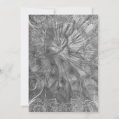 Gray Glitzy Birthday Uitnodiging (Achterkant)