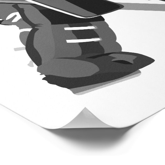 Gray Goalie Hockey Poster (Hoek)