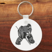 Gray Goalie Hockey Sleutelhanger (Voorkant)