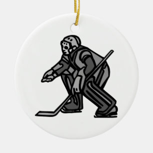 Gray Goalie Keramisch Ornament
