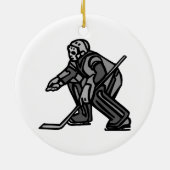 Gray Goalie Keramisch Ornament (Achterkant)