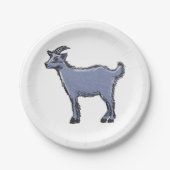 Gray Goat Sketch Papieren Bordje (Voorkant)