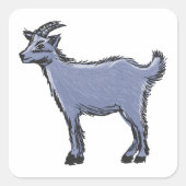 Gray Goat Sketch Vierkante Sticker (Voorkant)
