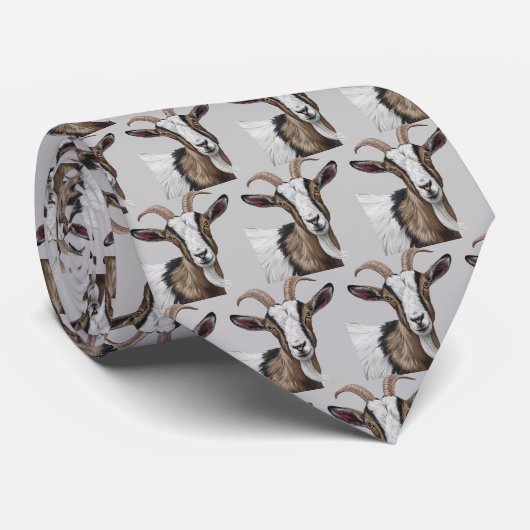 Gray Goats Pattern Stropdas (Opgerold)