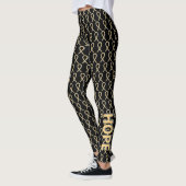 Gray & Gold Awareness Ribbon Hope & Cure Leggings (Links)