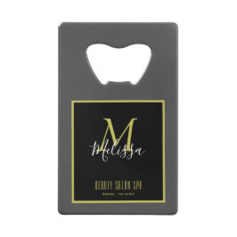 Gray Gold Beauty Salon Creditkaart Flessenopener
