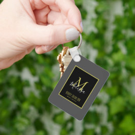 Gray Gold Beauty Salon Sleutelhanger