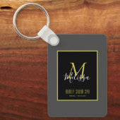 Gray Gold Beauty Salon Sleutelhanger (Voorkant)