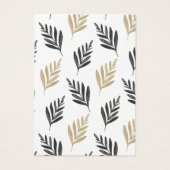 Gray Gold Leaf Pattern verdient achtergrondinforma Visitekaartje (Achterkant)