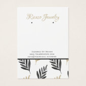 Gray Gold Leaf Pattern verdient achtergrondinforma Visitekaartje (Voorkant)