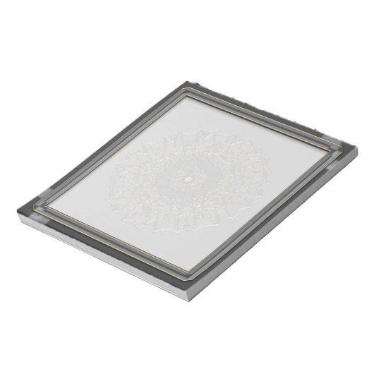 Gray Gold Mandala Notitieblok (Linkerzijde)