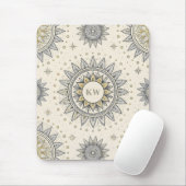Gray Gold Mandala Pattern Muismat (Met muis)