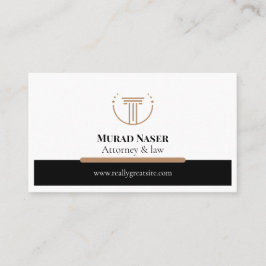 Gray & Gold Modern Attorney Design Elegant Lawyer Visitekaartje