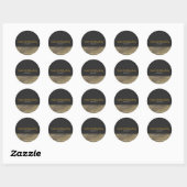 Gray & Gold Modern Glam Sequins Chic Elegant Favor Ronde Sticker (Vel)