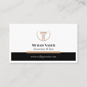 Gray & Gold Modern ontwerp voor advocatenkantoor E Visitekaartje