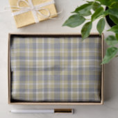 GRAY GOLD WHITE PLAID PATTERNS TISSUEPAPIER (Geschenk)