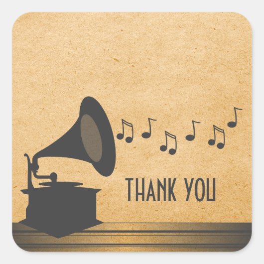 Gray  Gramophone Hartelijk dank Stickers (Voorkant)