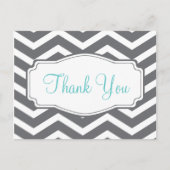 Gray Gray Chevron Hartelijk dank Briefkaart (Voorkant)