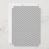 Gray Gray Chevron Wedding Invitations Kaart (Achterkant)