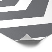 Gray Gray Mint Chevron Monogram Poster (Hoek)