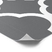 Gray Gray Peach Quatrefoil Monogram Poster (Hoek)
