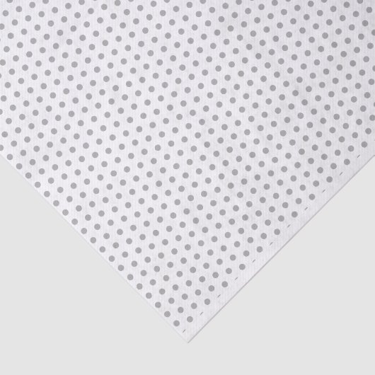 Gray Gray Polka Dot Tissue Paper Tissuepapier (Detail)