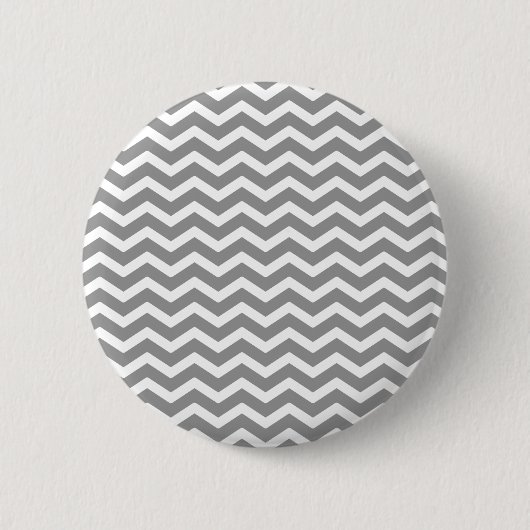 Gray Gray White Chevron Pattern Ronde Button 5,7 Cm (Voorkant)
