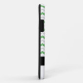 Gray & Green Chevron Monogram iPhone 5 Hoesje (Achterkant/rechts)