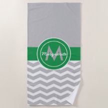 Gray Green Chevron