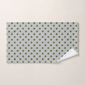 Gray Green Polka Dot Bad Handdoek (Handdoek)