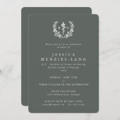 Gray Green Registered Nurse Asclepius Afstuderen Kaart (Voorkant / Achterkant)