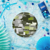 Gray Green Urban Camouflage Papieren Bordje (Feest)