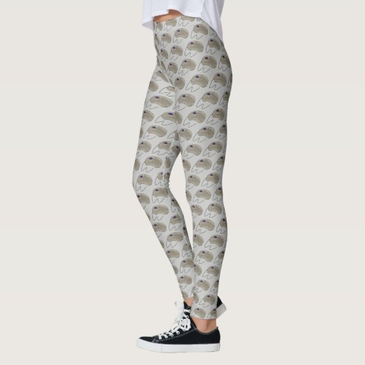 Gray Grey Computer Mouse Electronics Techie bekabe Leggings (Links)