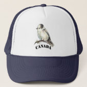 Gray Grey Jay Bird Canada's National Birder Trucker Pet (Voorkant)