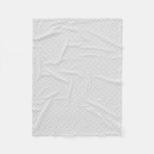 Gray Grieks sleutelpatroon Fleece Deken (Voorkant)