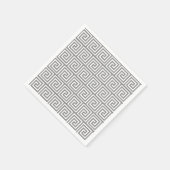 Gray Grieks sleutelpatroon Servet (Hoek)