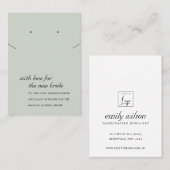 GRAY GROEN NIEUWE BRIDE GIFT KETTING EARRING KAART PLAATSKAARTJE (Voorkant / Achterkant)
